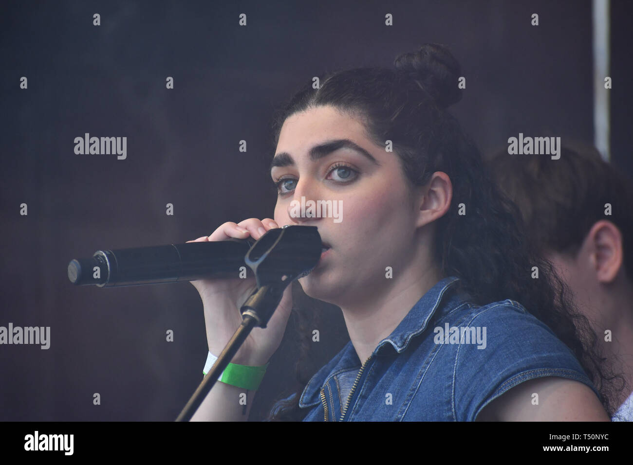 London, UK. 20th April, 2019.Signal - House Band performs at the Feast of St George to celebrate English culture with music and English food stalls in Trafalgar Square on 20 April 2019, London, UK. Credit: Picture Capital/Alamy Live News Stock Photo