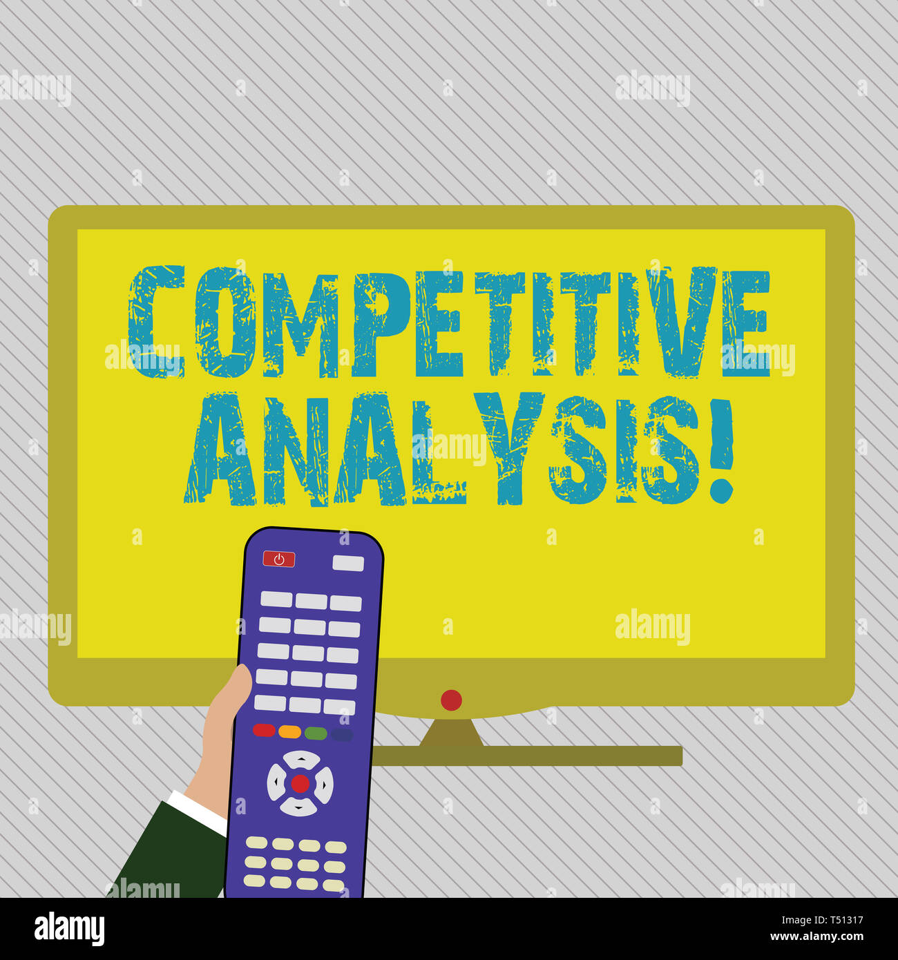 Text sign showing Competitive Analysis. Business photo text Strategic ...
