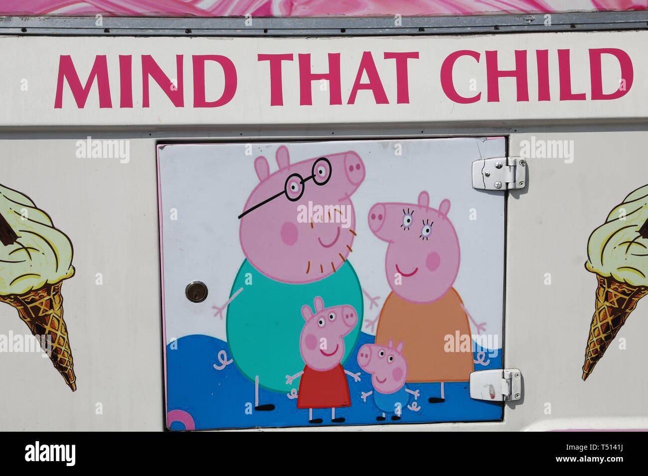 Mind That Child Slogan on Ice Cream Van Lockdown School Opening Corona