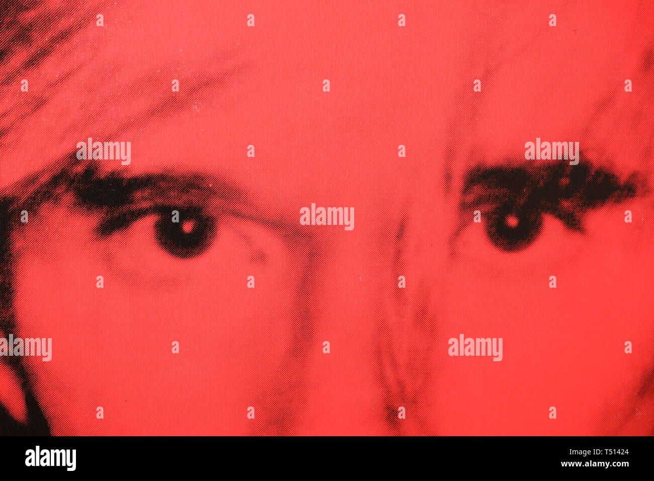 Andy Warhol Eyes Red Portrait Screen Print Tate Pop Art Stock Photo