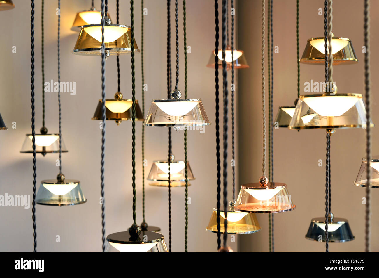 Chandeliers against black background hi-res stock photography and ...