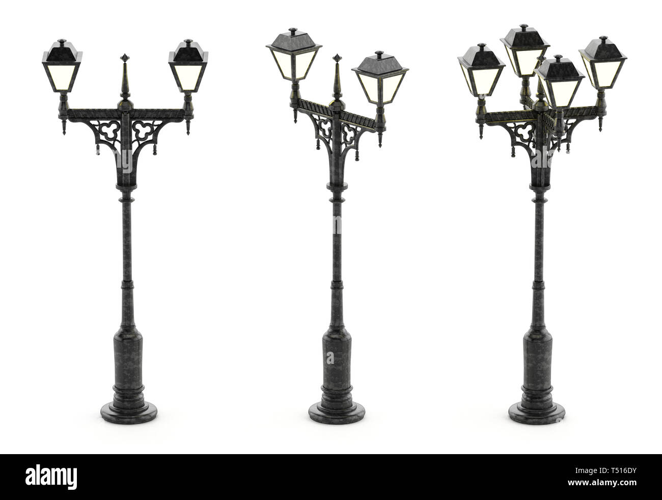 Victorian street lamp illustration hi-res stock photography and images