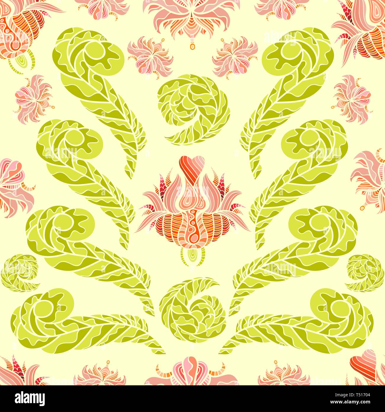 seamless abstract flower peony. china style Stock Vector Image & Art ...