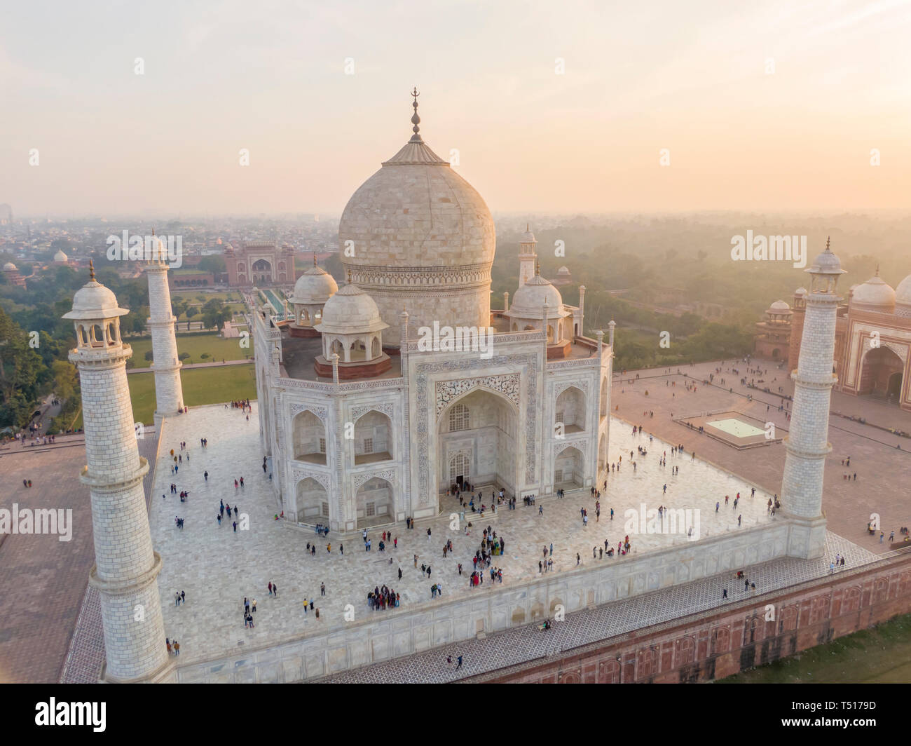 India, Uttar Pradesh, Taj Mahal (UNESCO World Heritage Site) Stock Photo