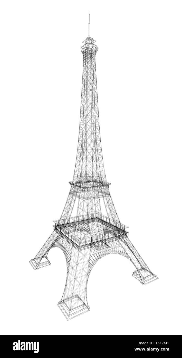 3d Eiffel Tower Render Stock Photo 244046433 Alamy