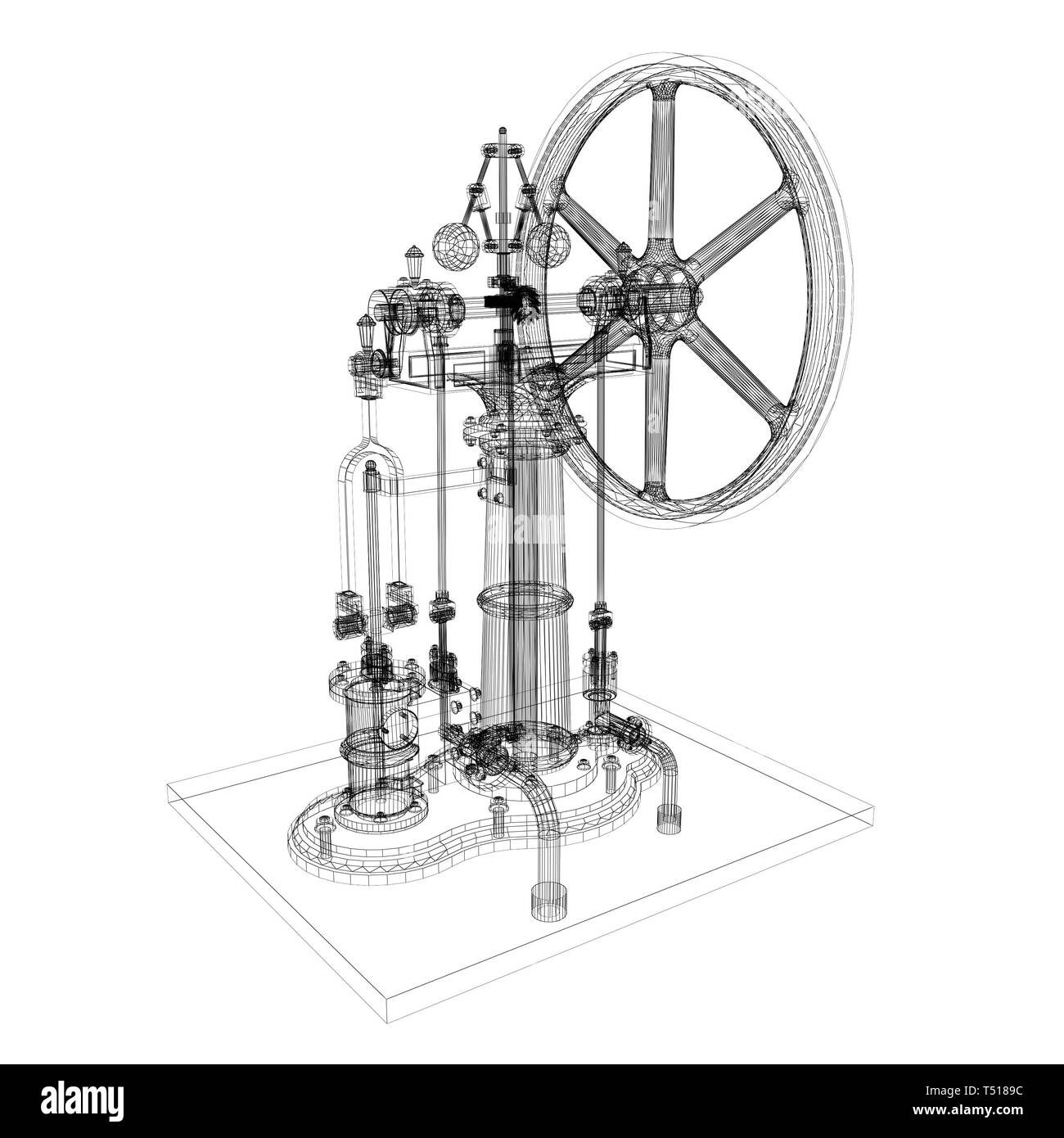 Perpetuum mobile. 3d render Stock Photo