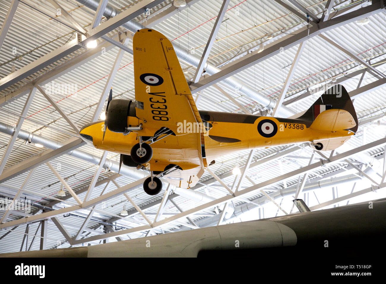 Airspeed Oxford I, American Air Museum at Duxford Imperial War Museum,Cambridgeshire, England. Stock Photo