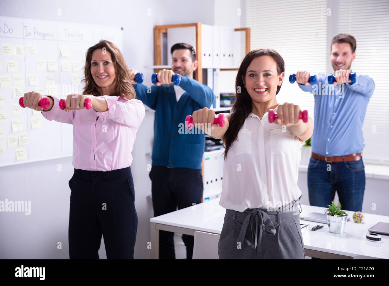 Physical Activity In Office Wellness activity office hi-res stock photography and images - Alamy