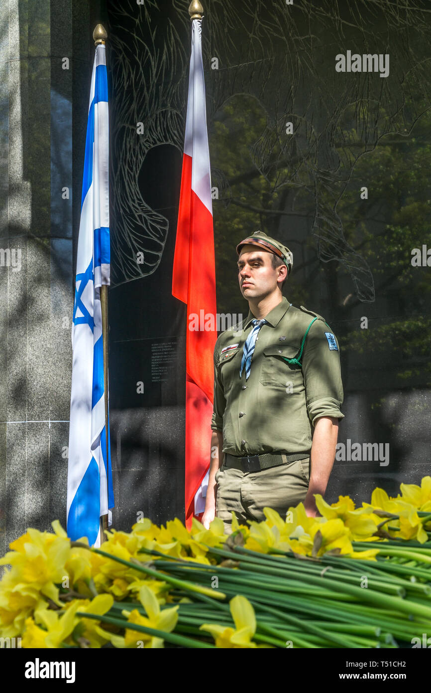 76th anniversary of the Warsaw Ghetto Uprising Stock Photo - Alamy