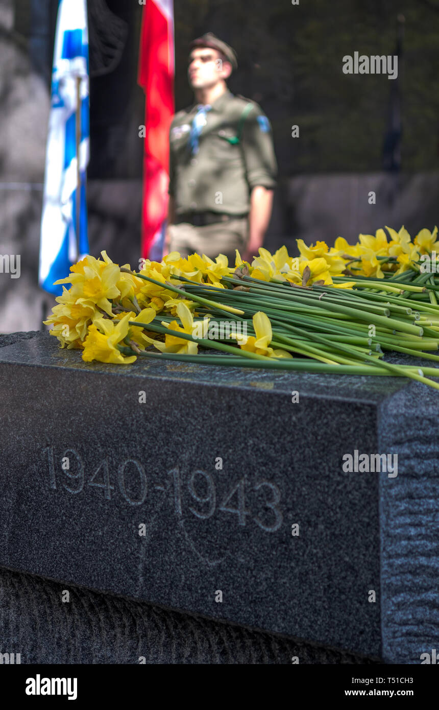 76th anniversary of the Warsaw Ghetto Uprising Stock Photo - Alamy