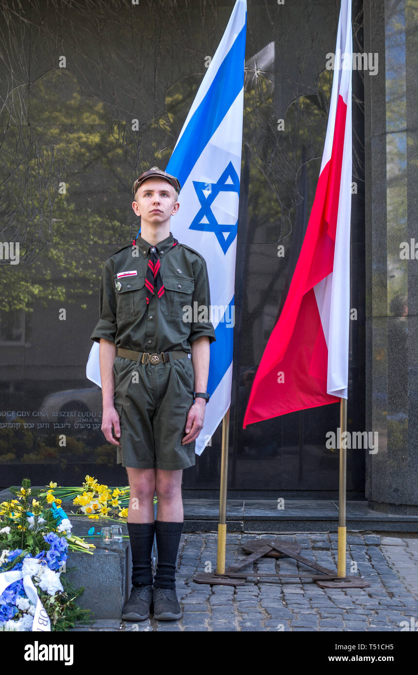 76th anniversary of the Warsaw Ghetto Uprising Stock Photo - Alamy