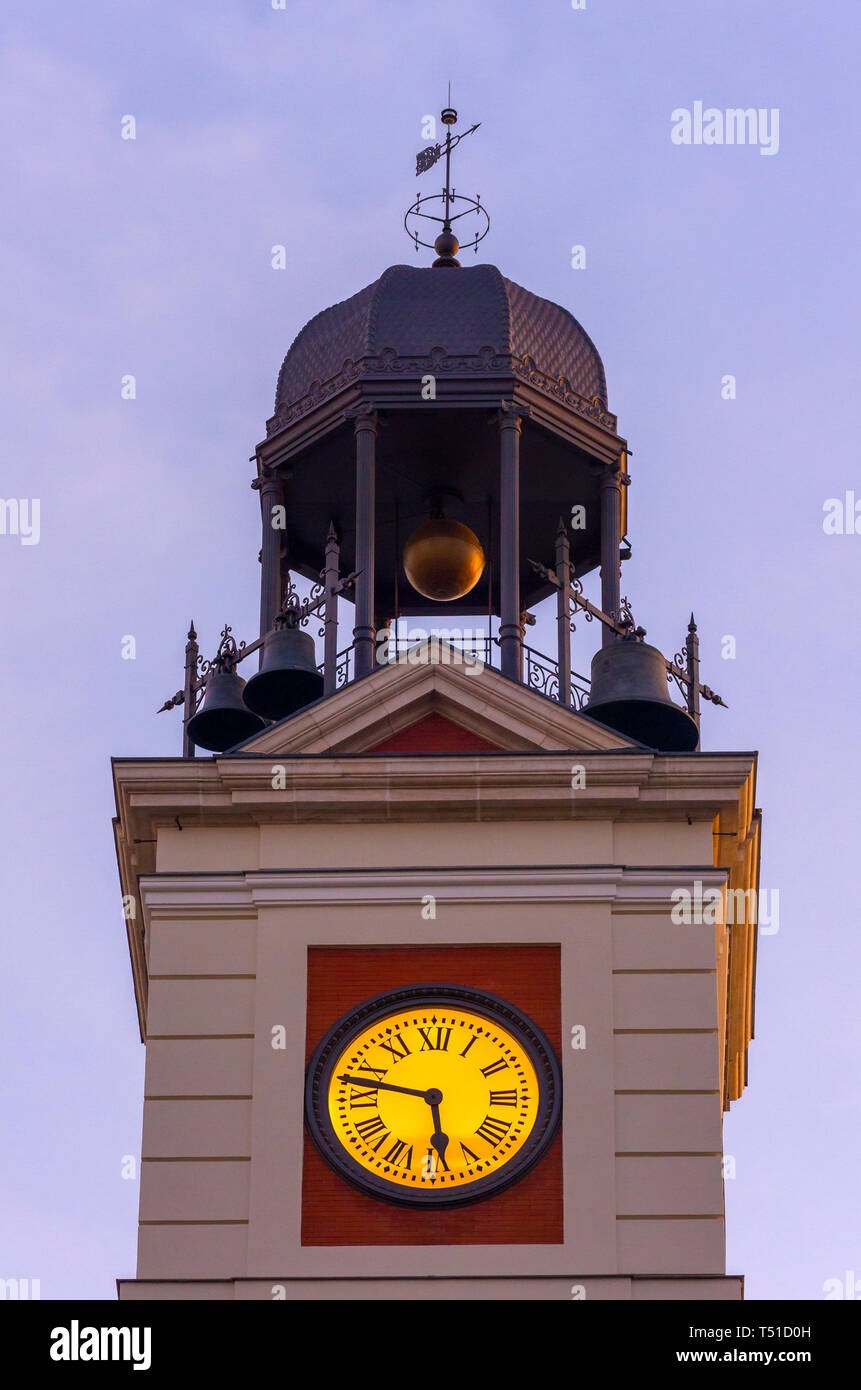 Casa de Correos de la Puerta del Sol. Madrid. España Stock Photo