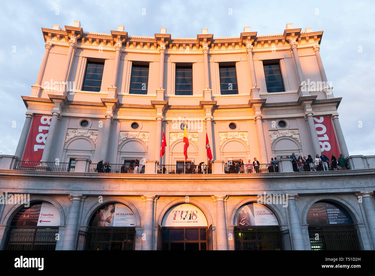 Teatro Real de la ópera de Madrid. España. Stock Photo