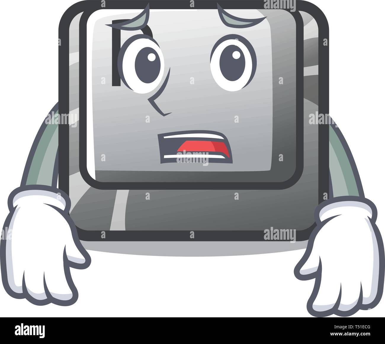 Afraid button P isolated with the character Stock Vector Image & Art ...