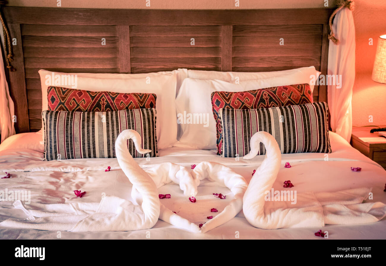 Romantic Bed Setting Stock Photo 244051888 Alamy