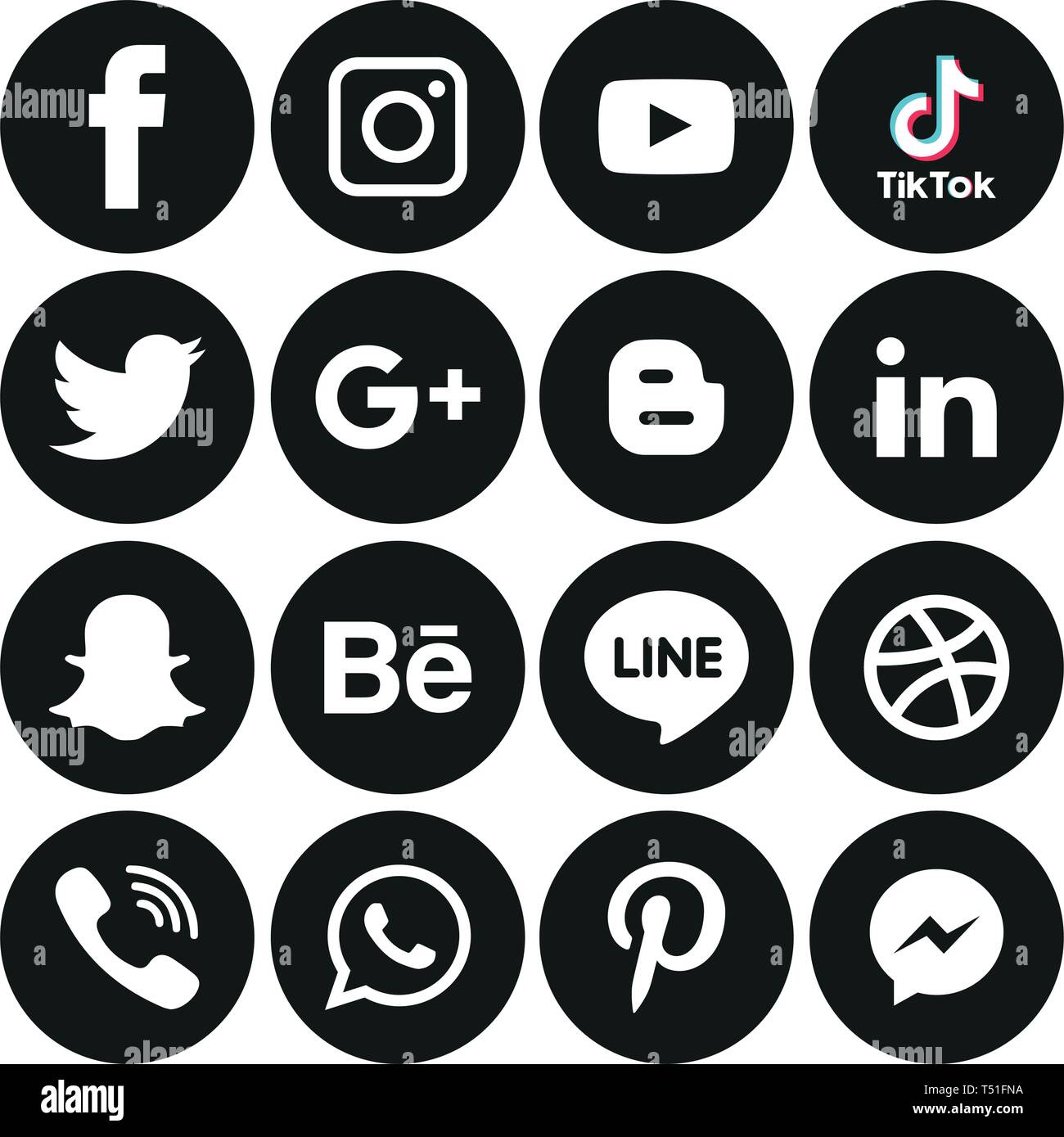 black social media icon png