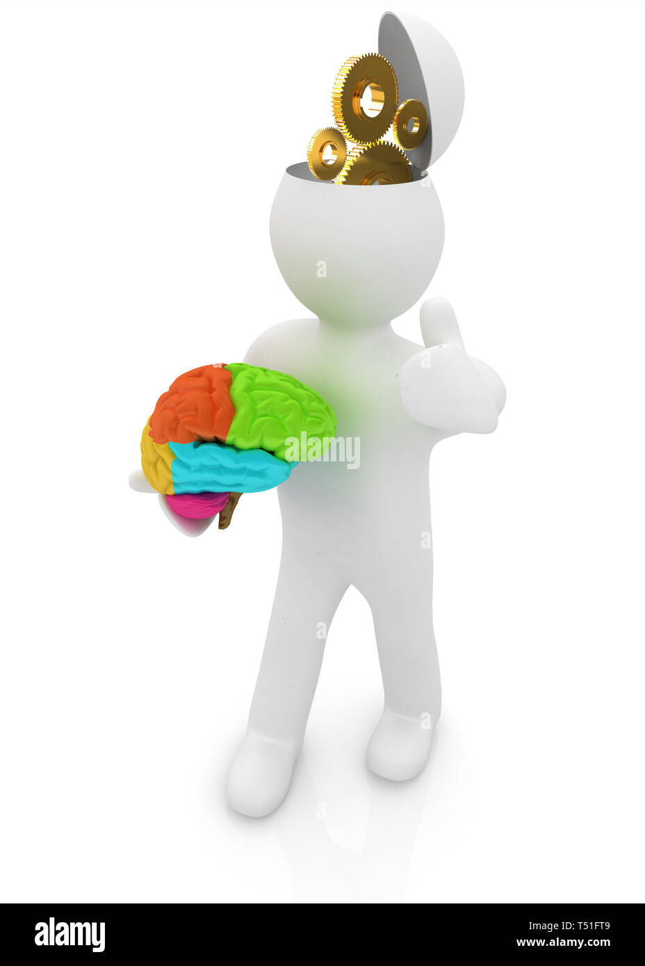 Man Head Gears Human Head Cut Out Stock Images Pictures Alamy