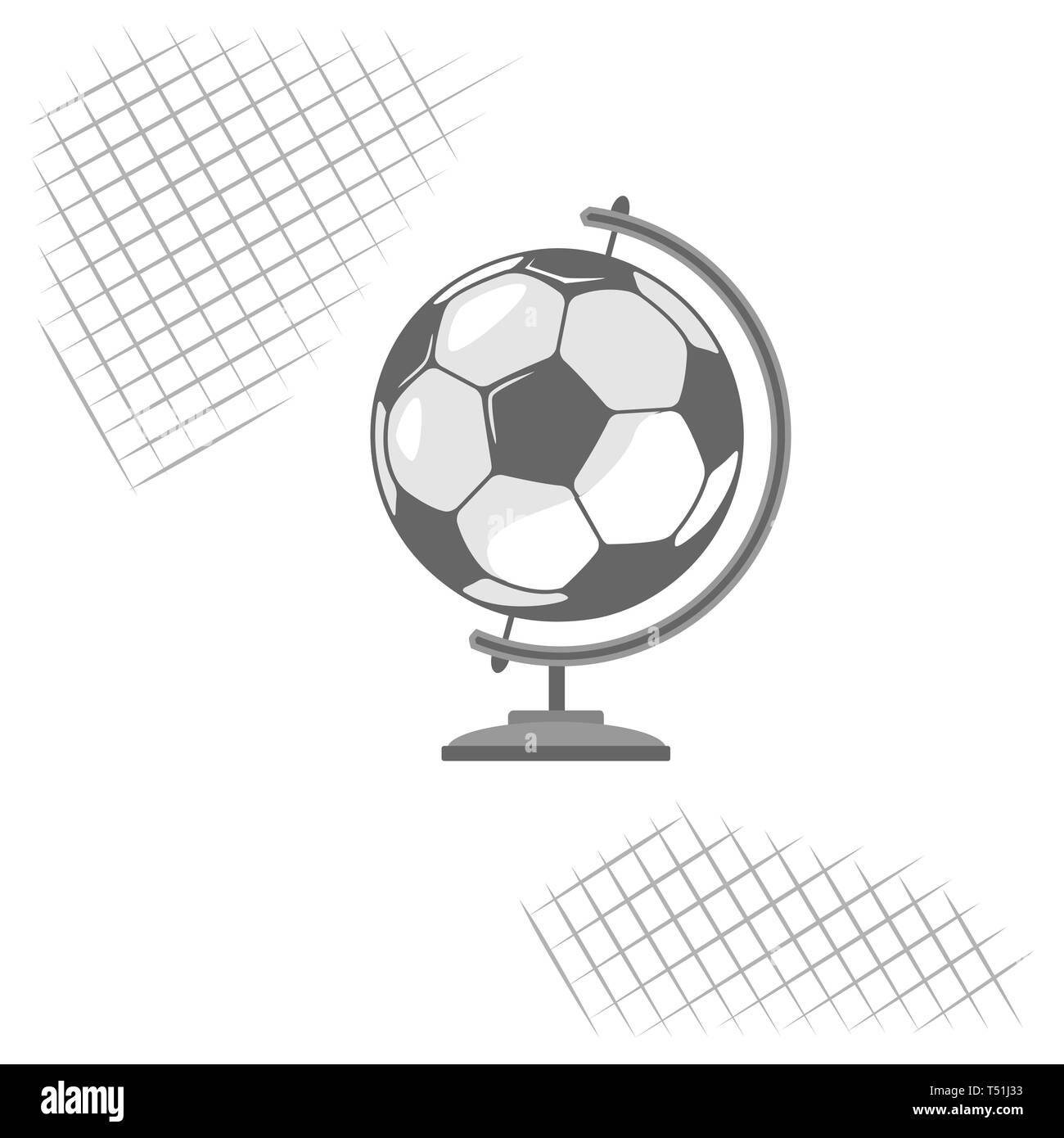 stand for a globe . in the middle of the ball. he symbolizes the planet earth Stock Vector