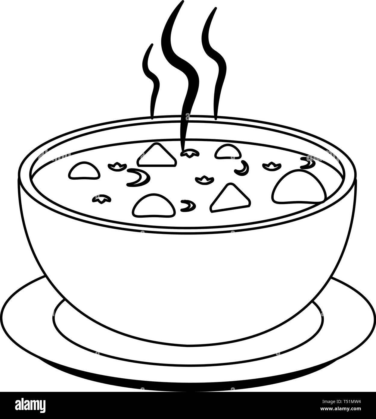 Tacos soup hot food in black and white Stock Vector Image & Art - Alamy