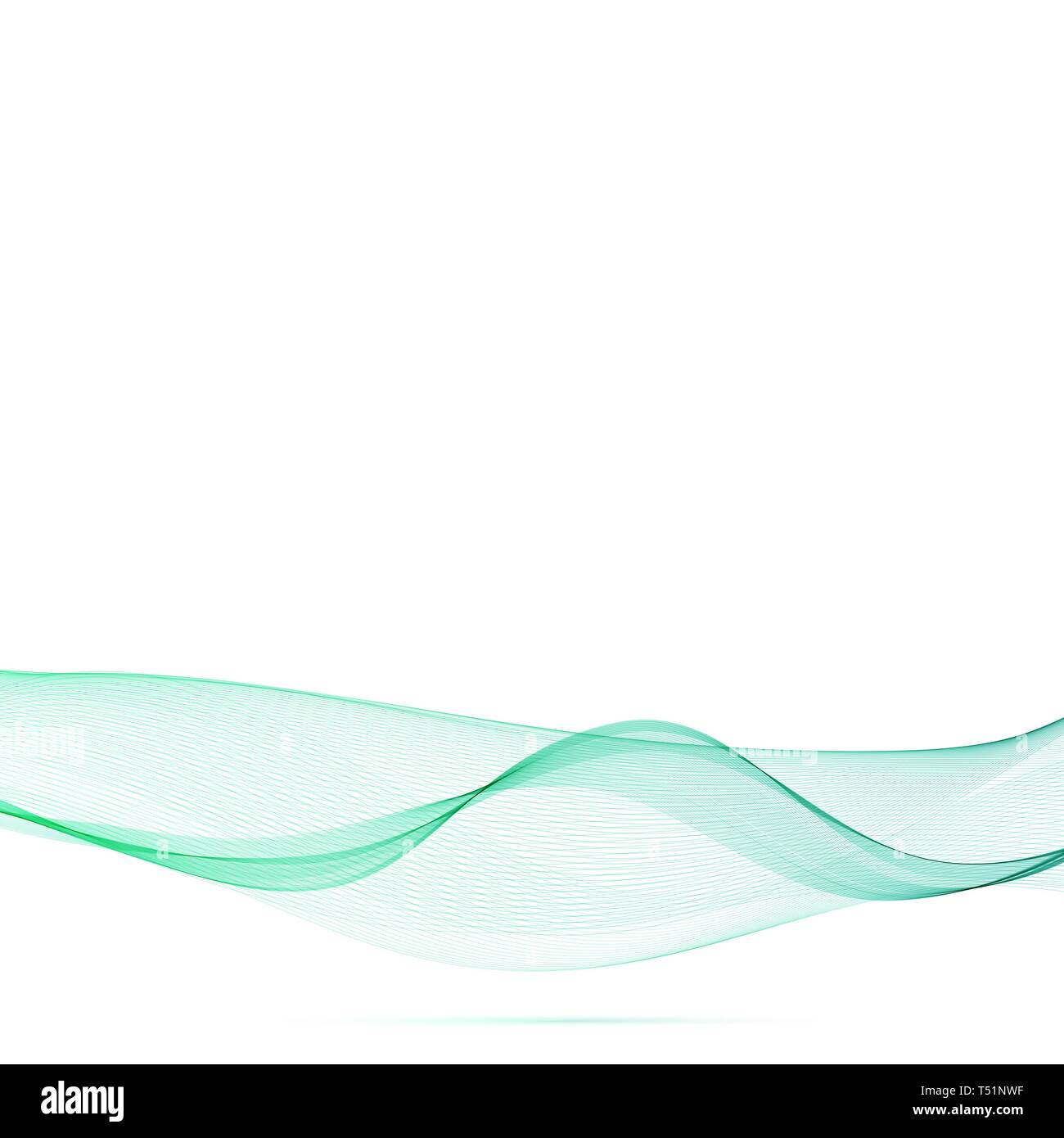 green and blue abstract wave. vector background. presentation template