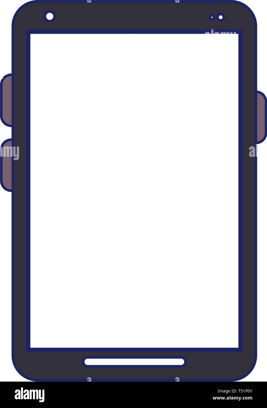 Smartphone mobile technology symbol blue lines Stock Vector Image & Art ...