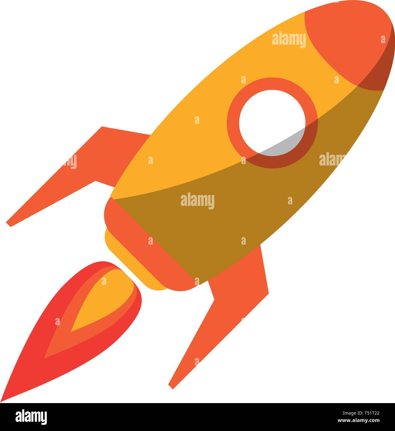 Rocket spaceship taking off symbol Stock Vector Image & Art - Alamy