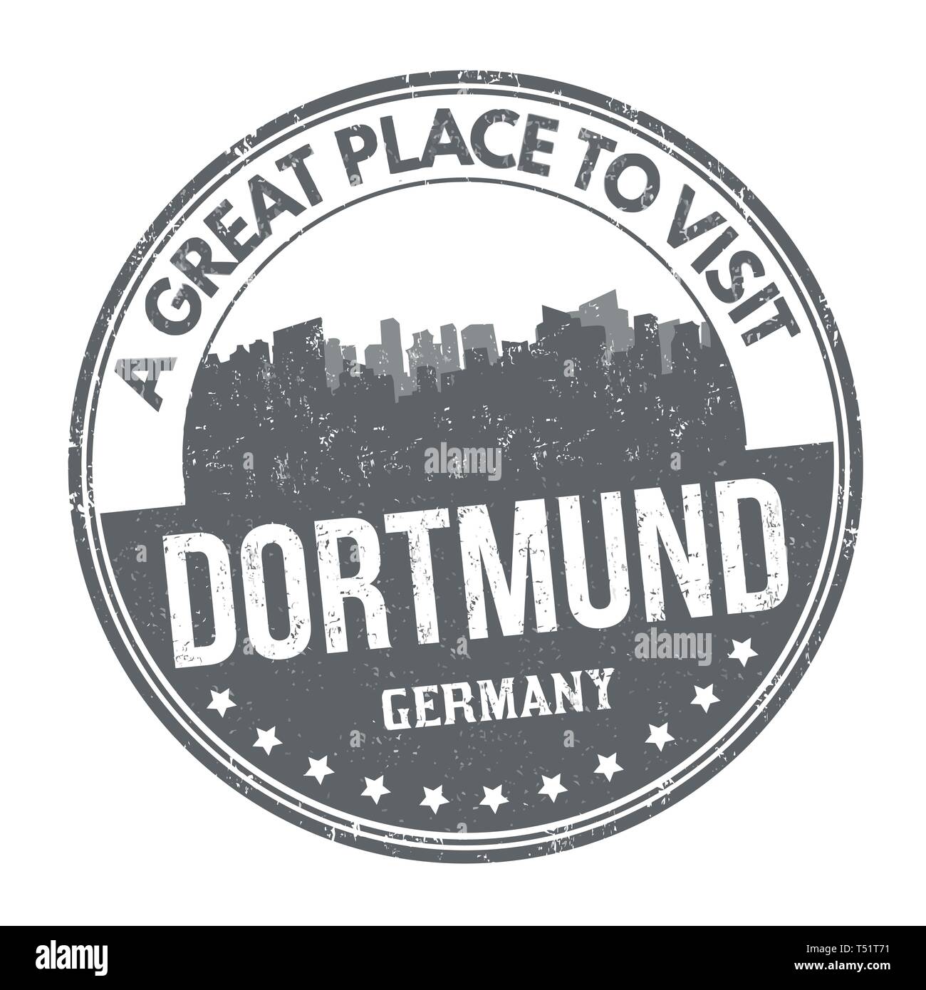 Dortmund Sign Or Stamp On White Background Vector Illustration Stock