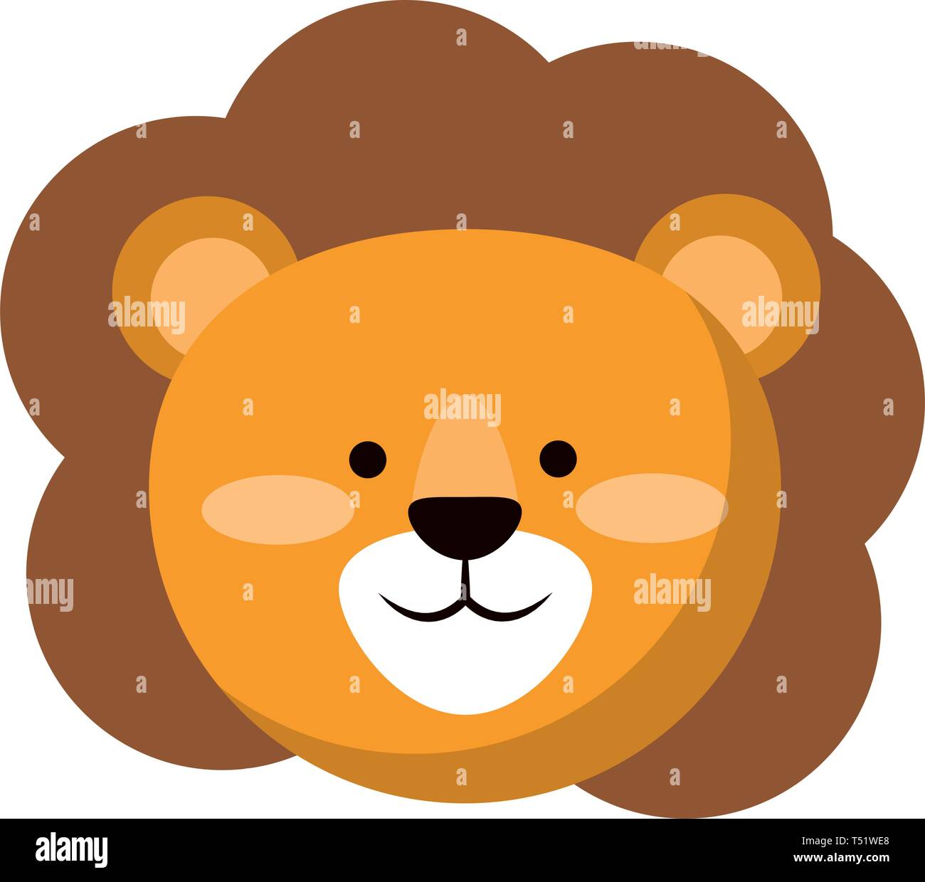 Lion cute animal head Stock Vector Image & Art - Alamy
