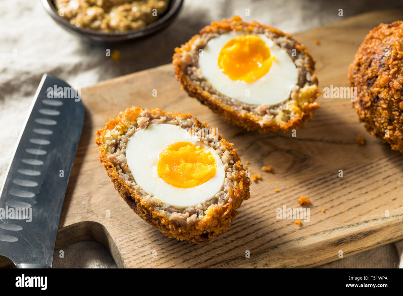 Homemade English Scotch Eggs Wrapped in Sausage Stock Photo Alamy