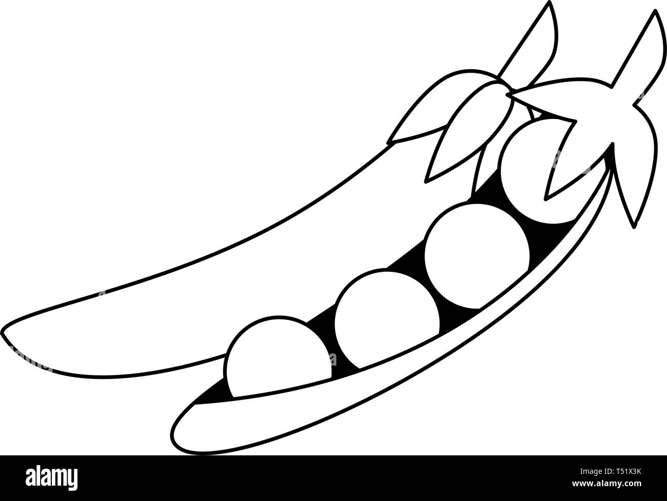 vegetables-cartoon-black-and-white-leaf-vegetable-fruit-black-and
