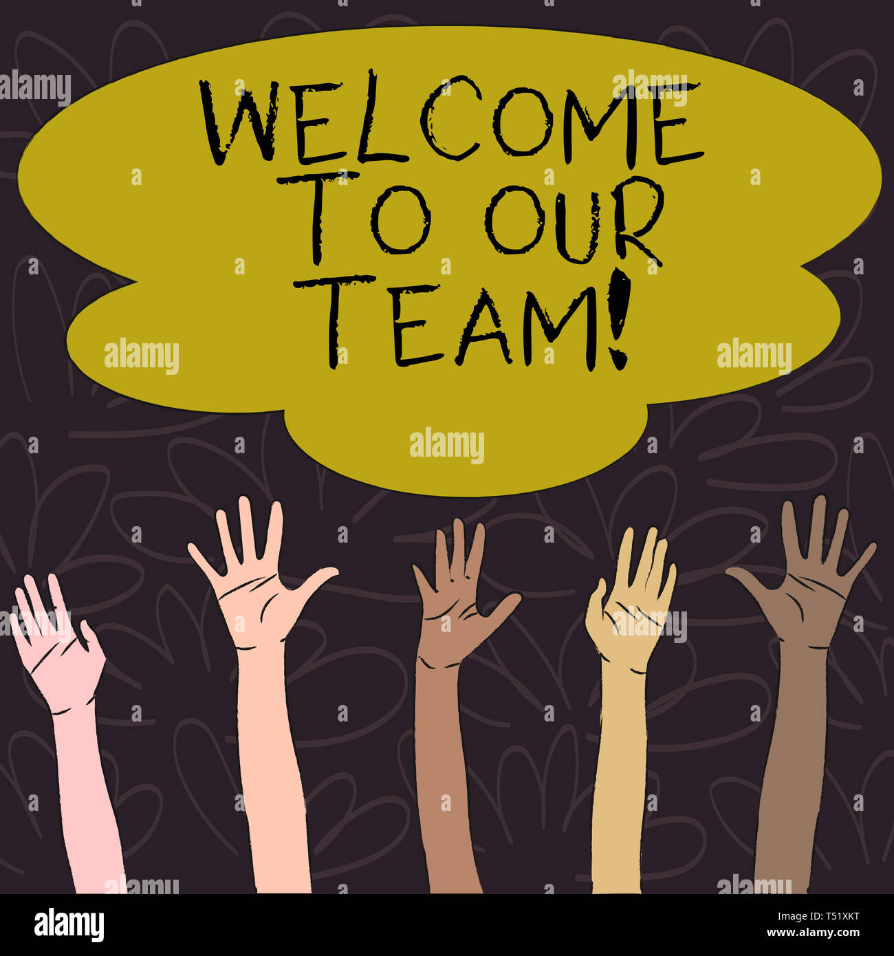 Handwriting text To Our Team. Conceptual photo introducing