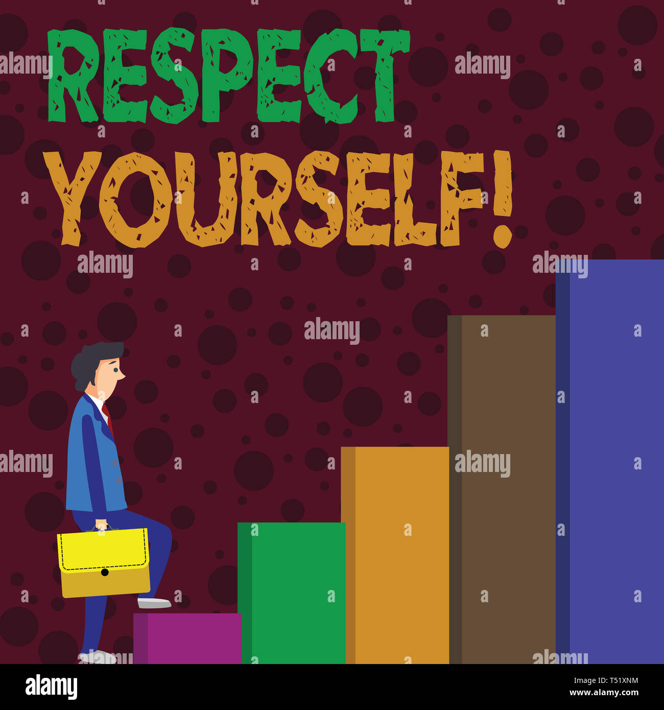 Writing note showing Respect Yourself. Business concept for believing ...