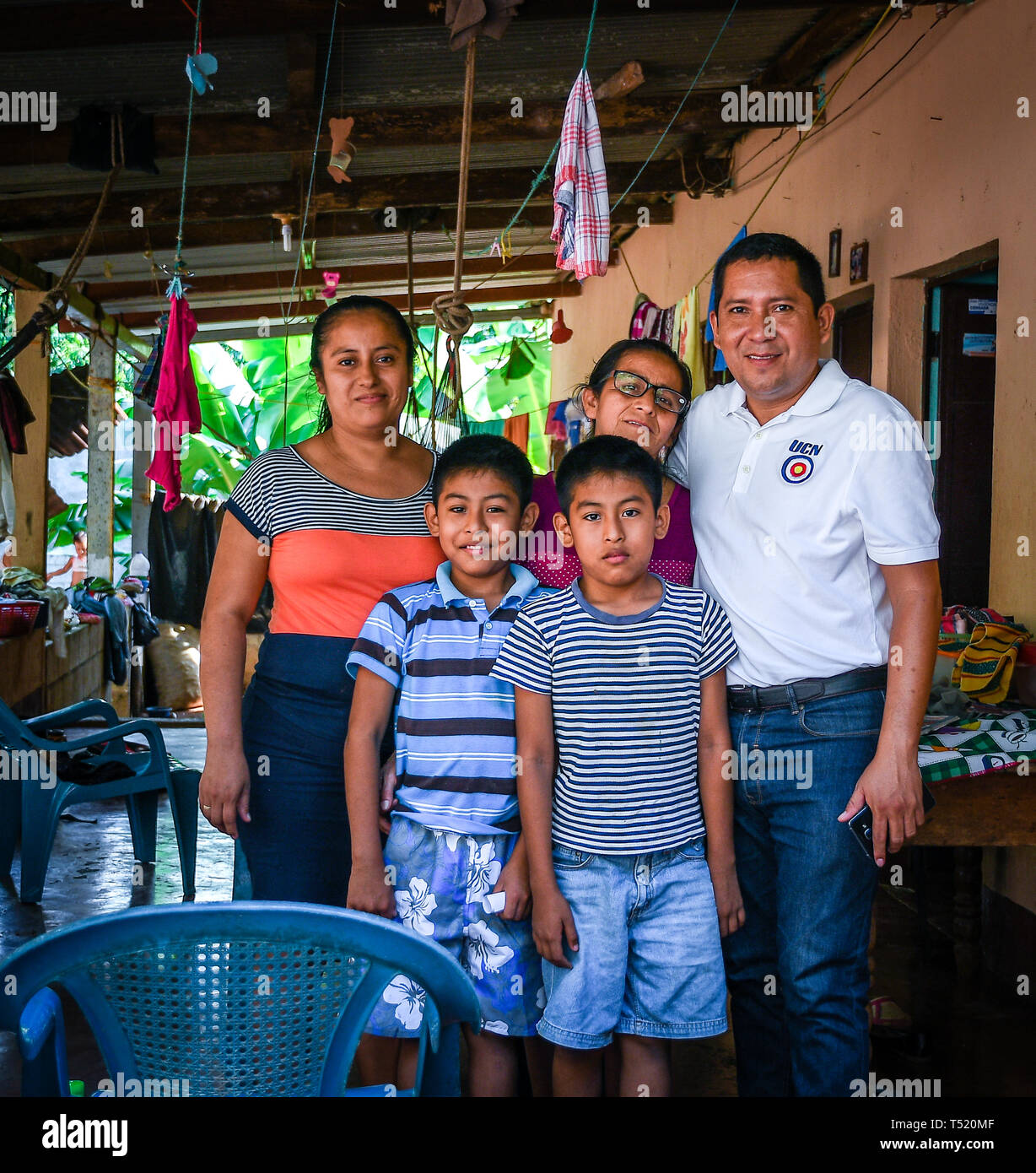 latin family photo in Guatemalan village Stock Photo Alamy