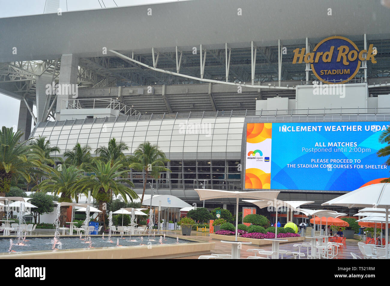 Miami Open 2019 Court And Its Scoreboard Announcing Tennis