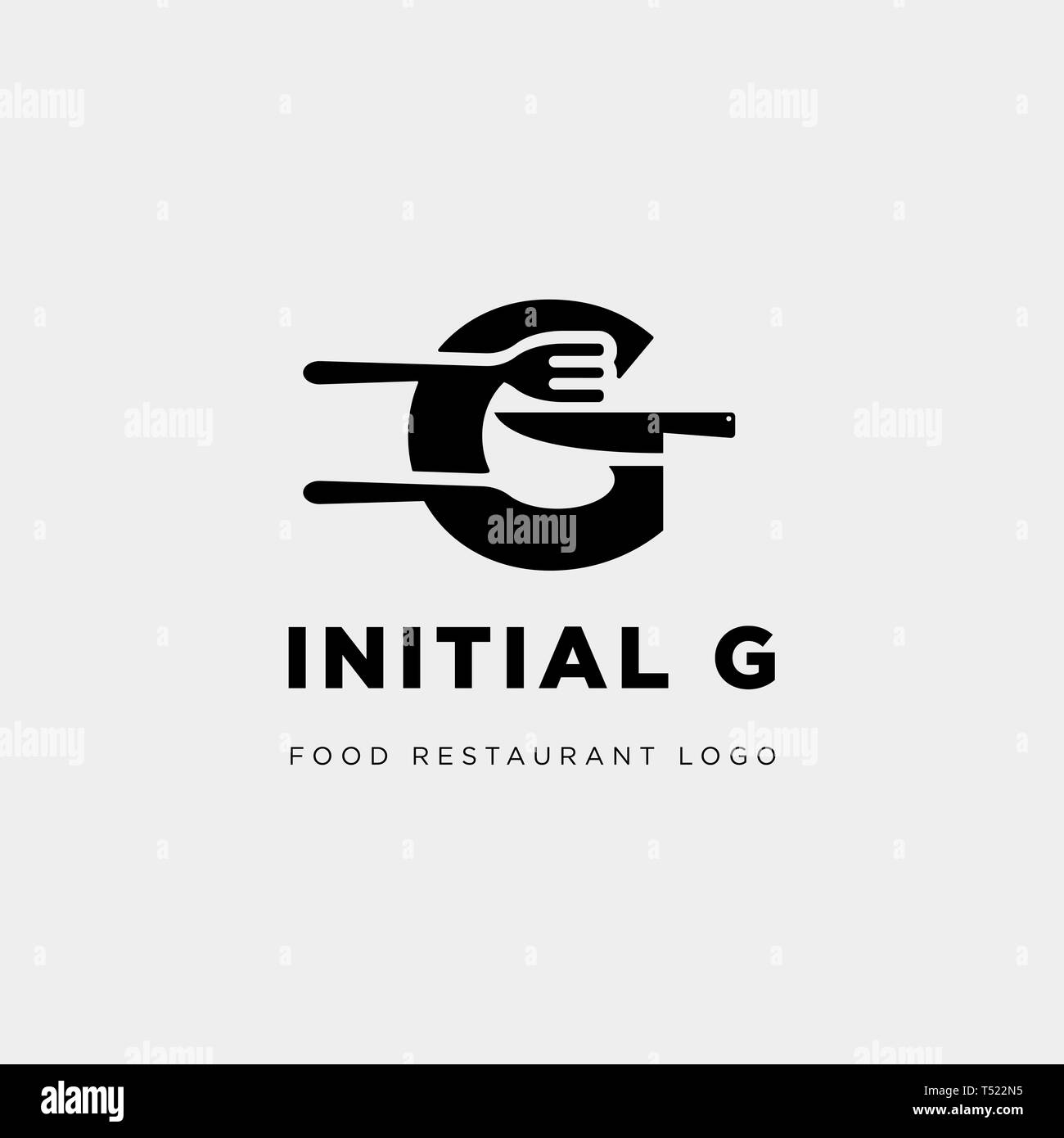 Letter g restaurant logo Stock Vector Images - Alamy