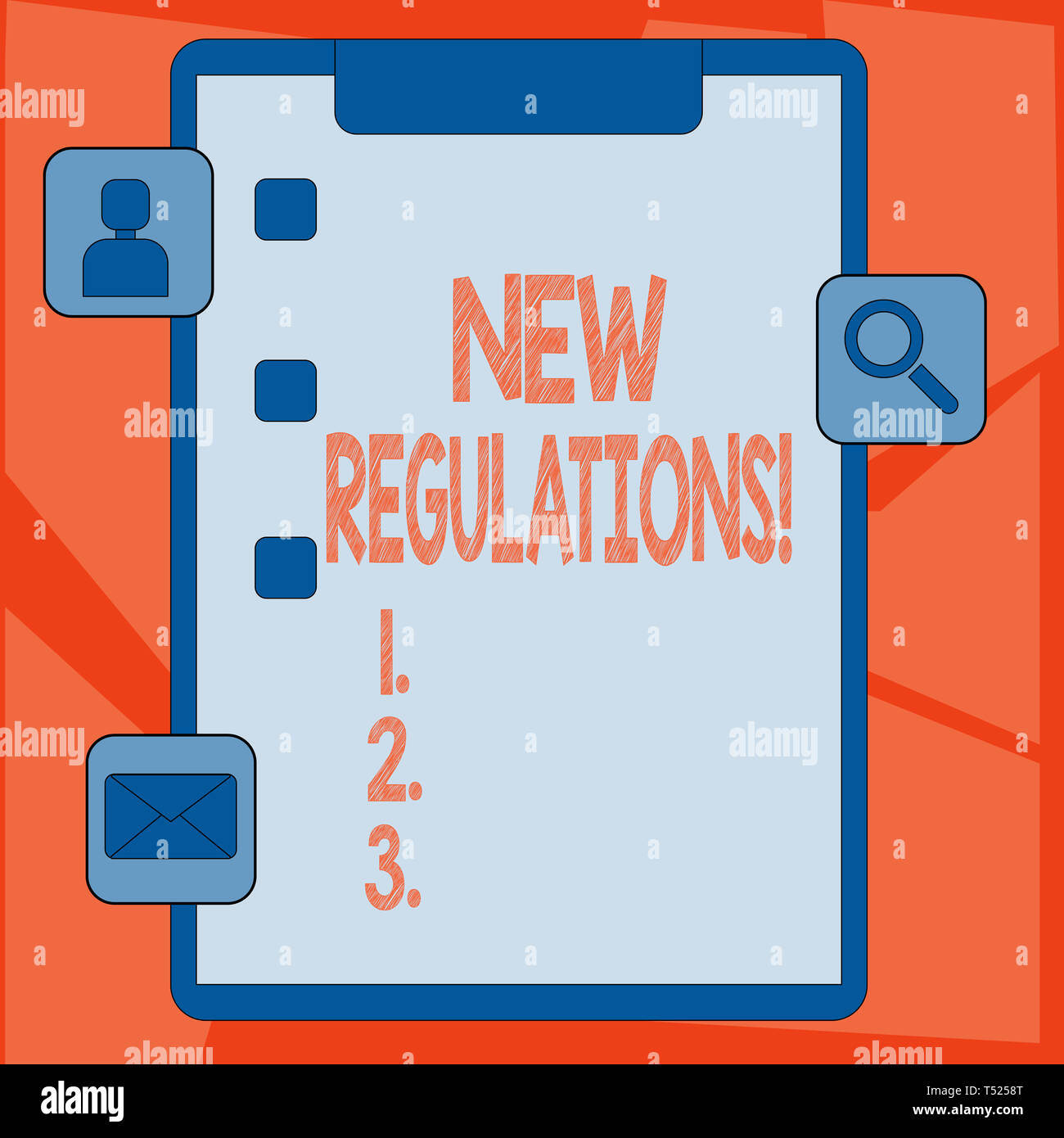 Handwriting text New Regulations. Conceptual photo rules made ...