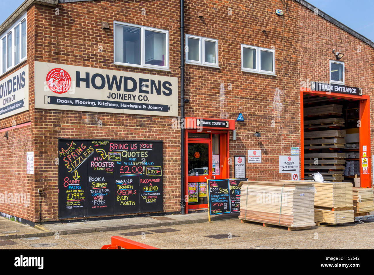 A branch of Howdens Joinery in Bromley, Kent. Stock Photo
