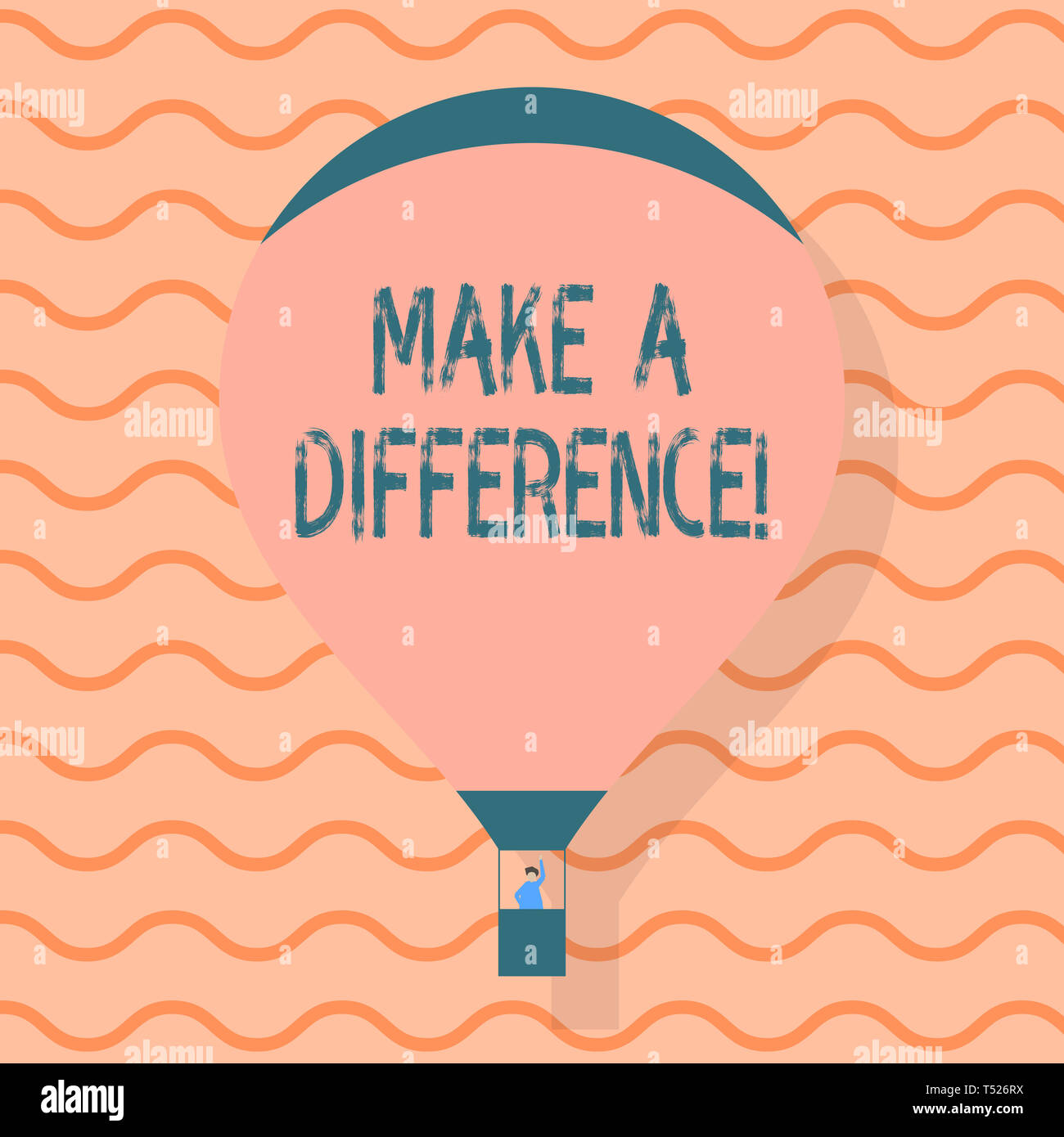 Conceptual Hand Writing Showing Make A Difference Concept Meaning Have Significant Effect Or Non On Demonstrating Or Situation Hot Air Balloon Floati Stock Photo Alamy
