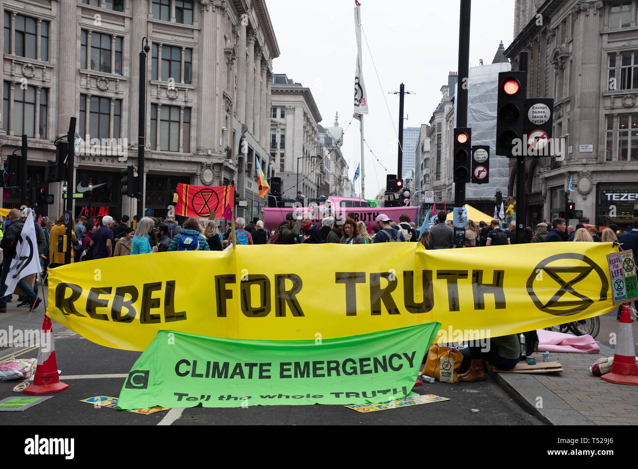 Environmental protesters Extinction Rebellion, young and old, occupy ...