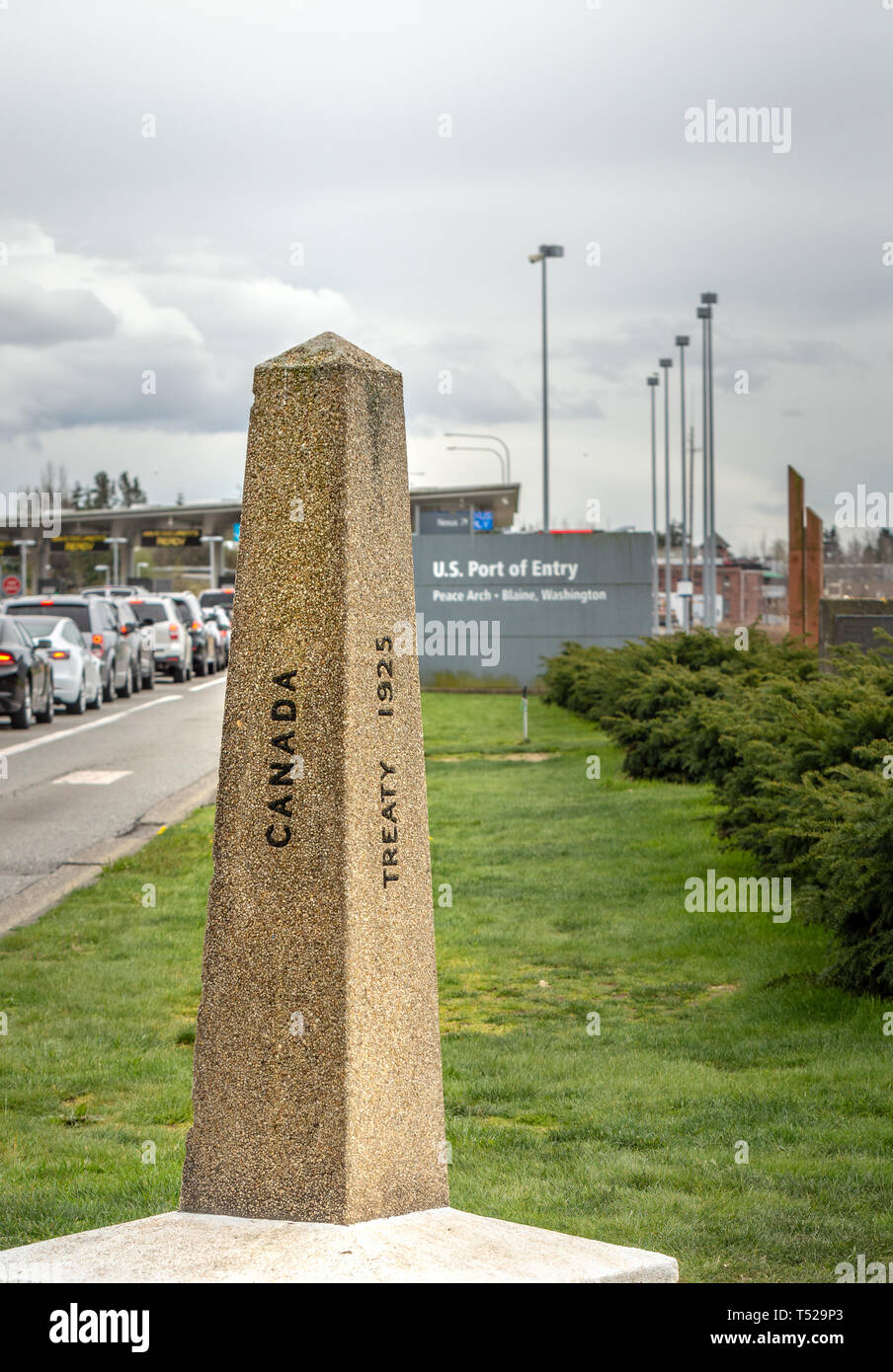 Usa Canada Border Crossing Stock Photos & Usa Canada Border Crossing