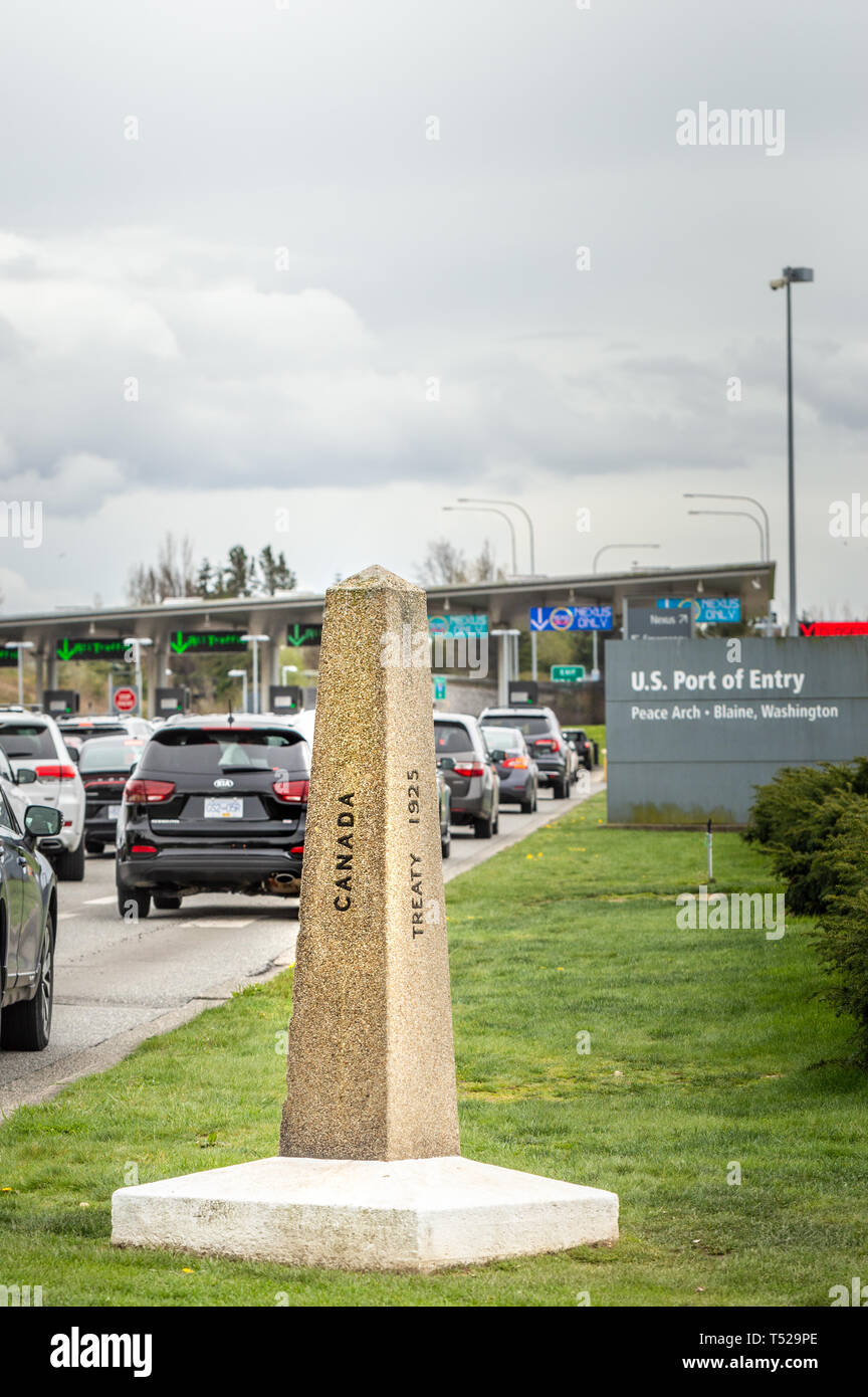 Border crossing signs canada hires stock photography and images Alamy