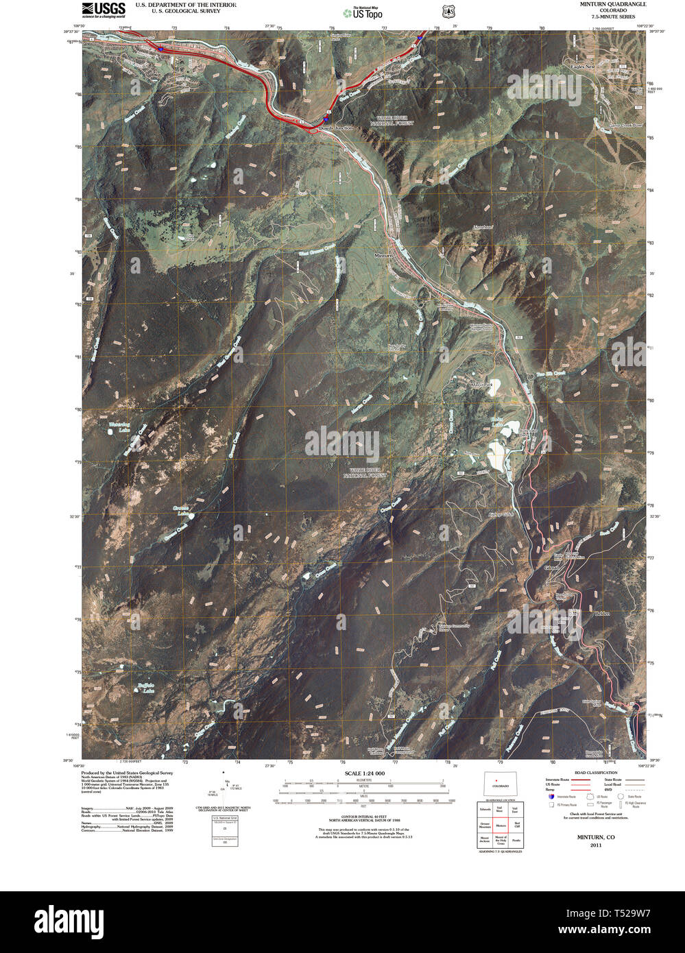 Minturn map hires stock photography and images Alamy