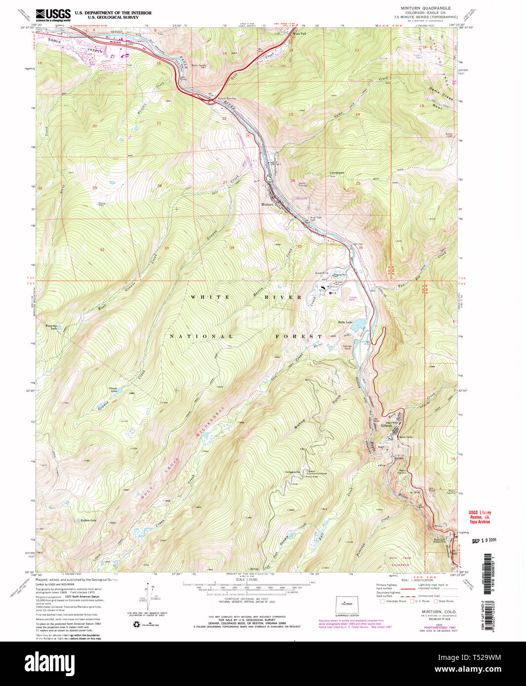 Map of minturn Cut Out Stock Images & Pictures Alamy