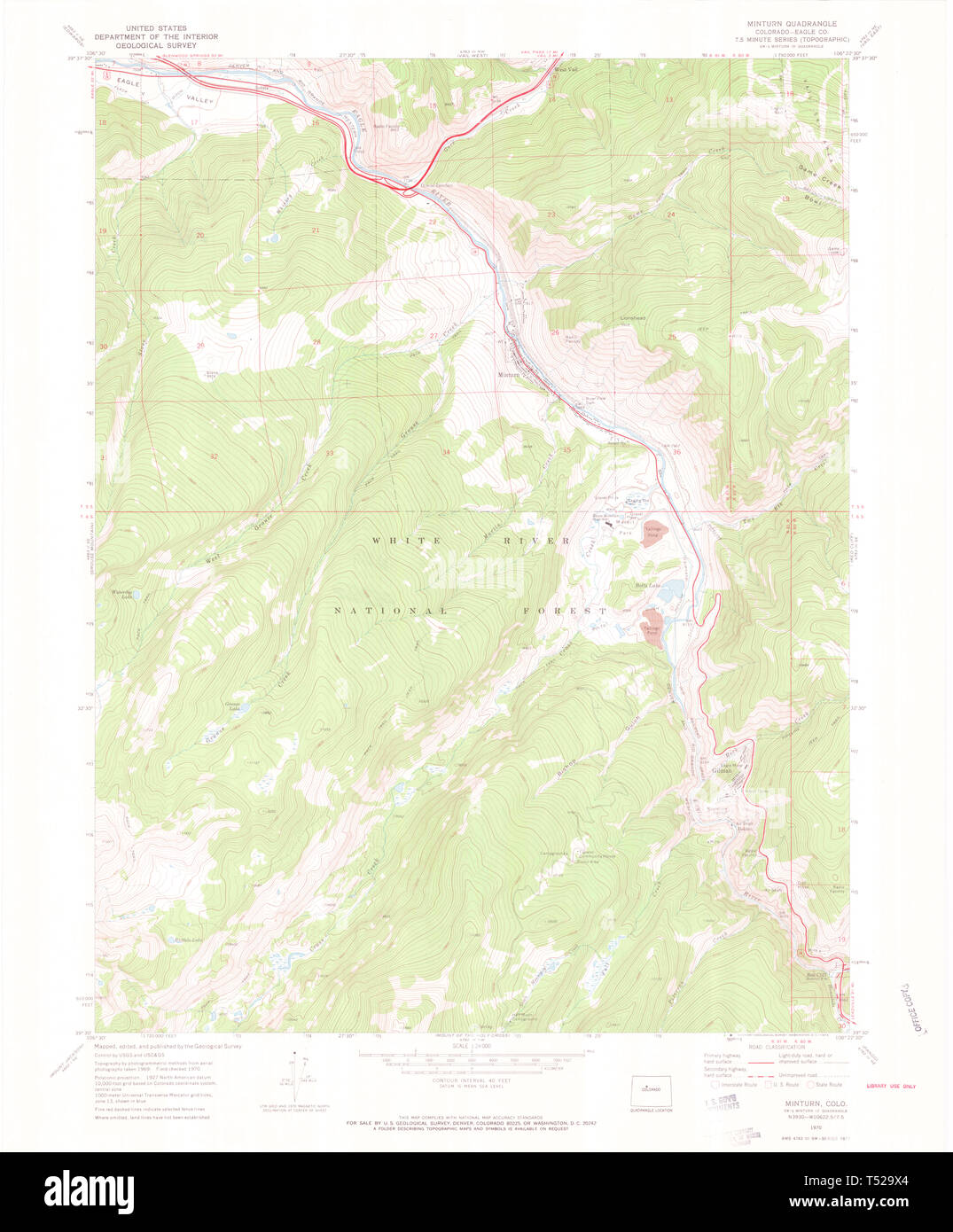 Map of minturn Cut Out Stock Images & Pictures Alamy