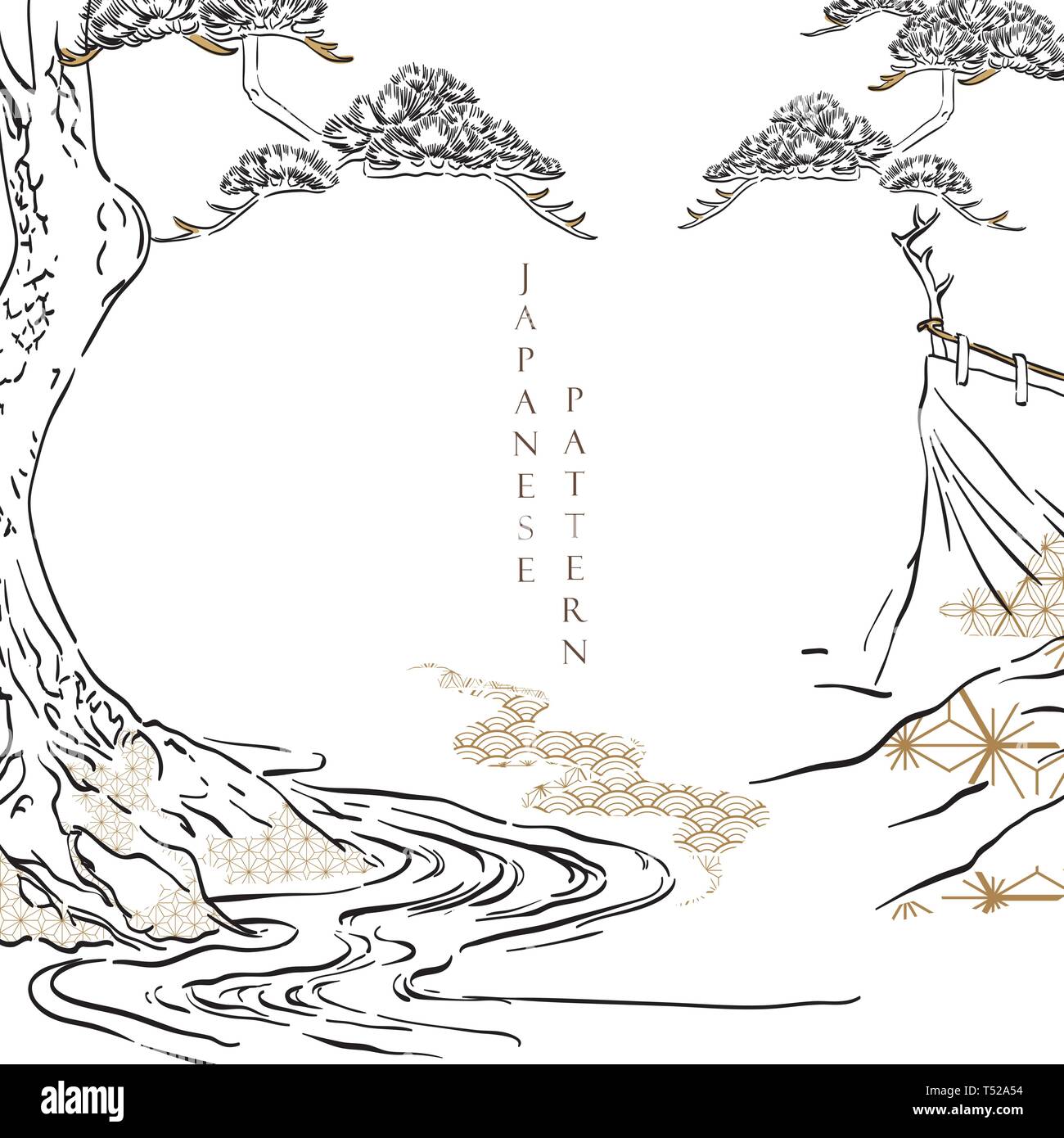 artverse Katsushika Hokusai Japanese Waterfall 26" x 26" HOK002P2626F