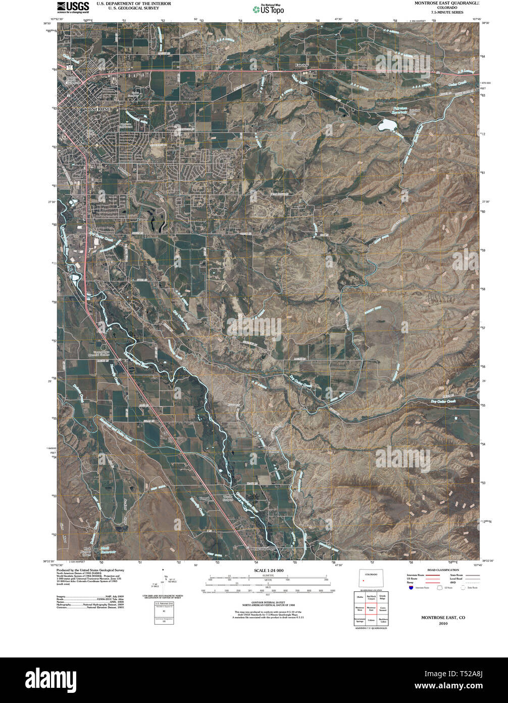 Montrose colorado map hires stock photography and images Alamy