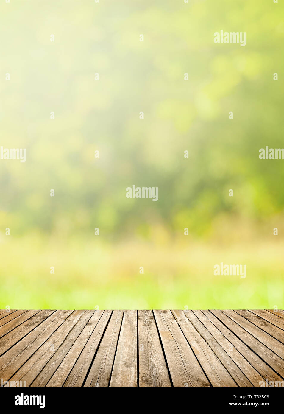 Empty table for display montages Stock Photo
