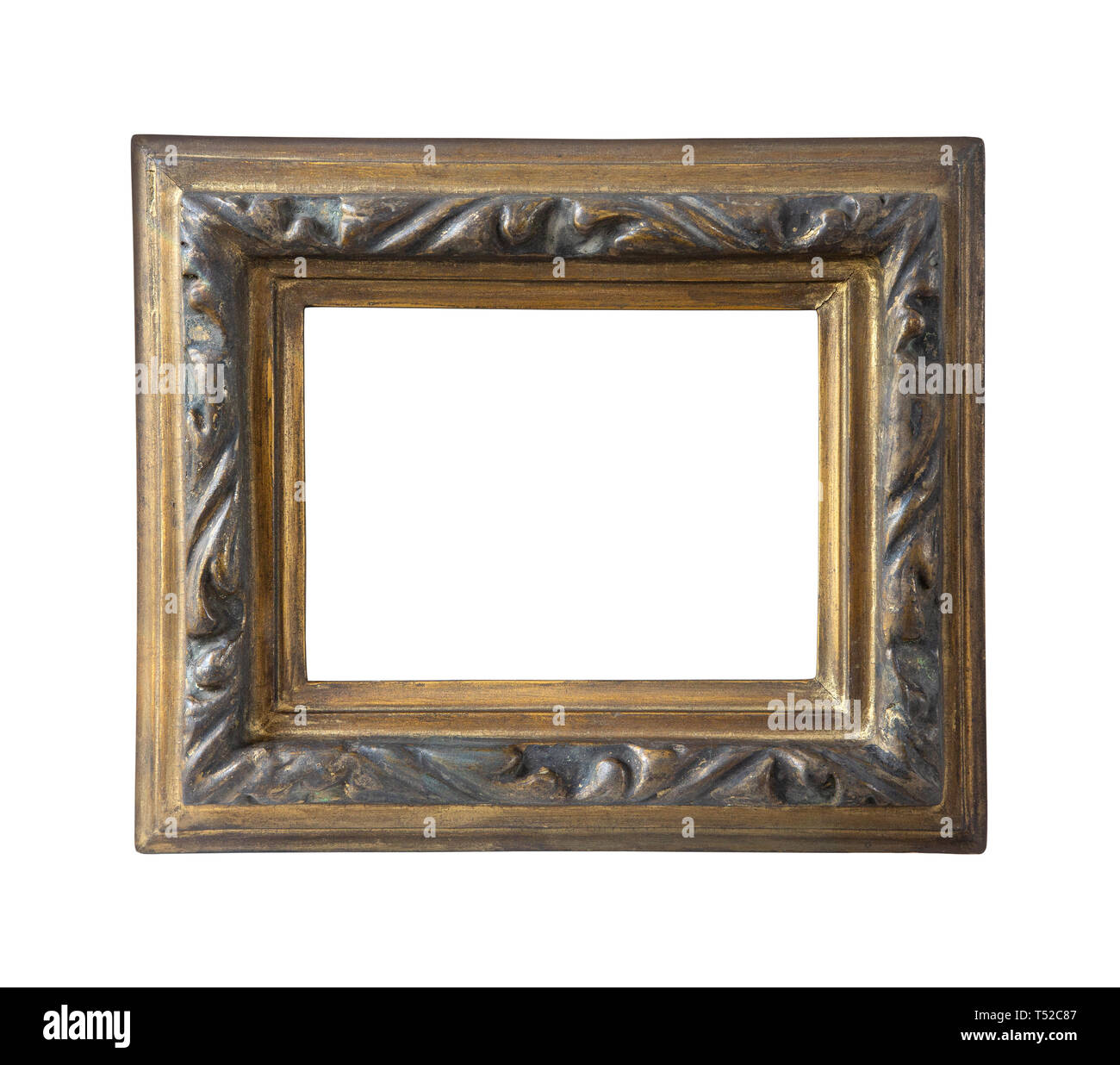 wooden frame isolated on white background Stock Photo - Alamy