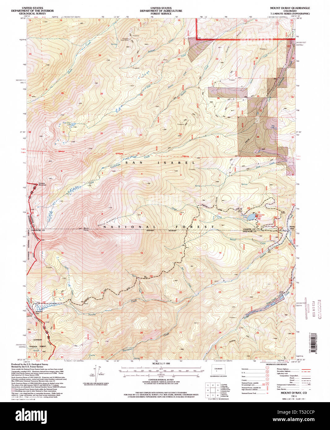 Ouray colorado map hires stock photography and images Alamy