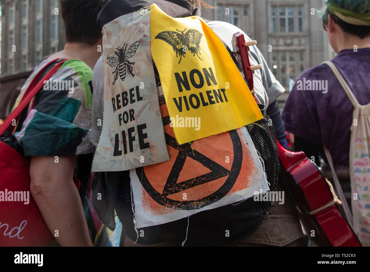 Environmental activists from Extinction Rebellion movement occupy London's Oxford Circus Stock Photo